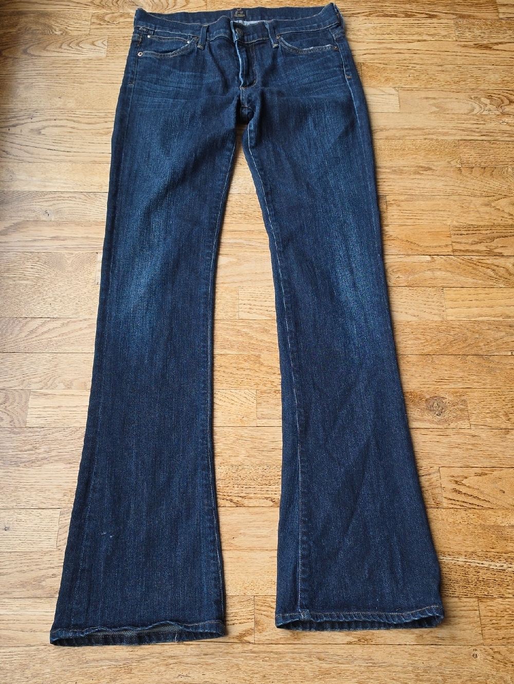 Citizens Of Humanity Dark Blue Wide-Leg Jeans